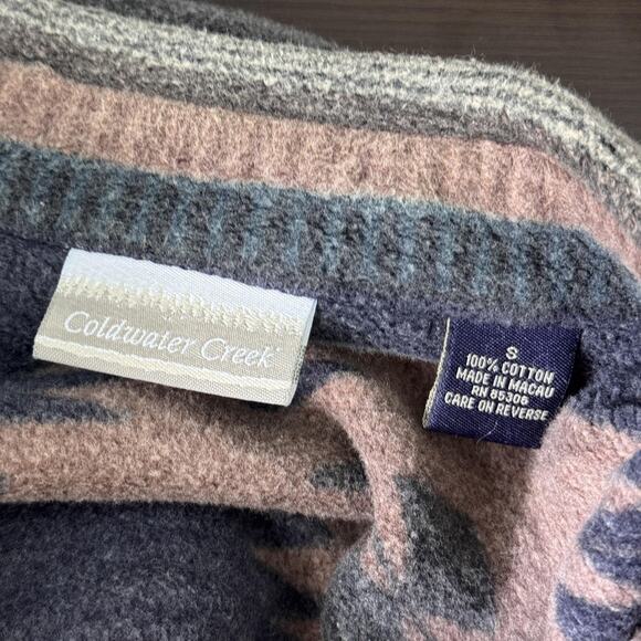 Coldwater Creek Top Womens Small Oversize Southwest Aztec Western Boho Vintage - Picture 3 of 9